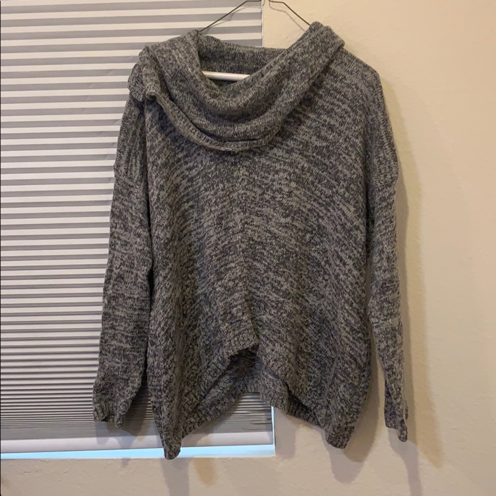 Gray Mock Neck Sweater